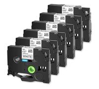 eRgDFS Compatible avec TZE-131 Tze-231 Tze-431 Tze-631 Étiquettes Imprimantes 6 Pack Ruban de Couleur Mixte Couleur Mixte(6PK Black on White)