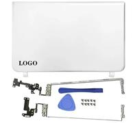 eRgDFS Coque arrière LCD, charnière du Cadre Avant Compatible avec Satellite Compatible L50B L50-B L55-B S55T-B S55-B, Accessoires Compatible avec Ordinateur Portable(White A Hinges)