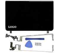 eRgDFS Coque arrière LCD, charnière du Cadre Avant Compatible avec Satellite Compatible L50B L50-B L55-B S55T-B S55-B, Accessoires Compatible avec Ordinateur Portable(Black A Hinges)