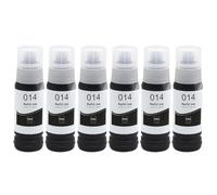 eRgDFS Encre à Colorant 6 Couleurs 70ML 013 014, Compatible avec imprimante 011 012 114 115 552 L8160 L8050 L8168 L8180 L8188 ET-8500 ET-8550(Photo Black-6pcs)