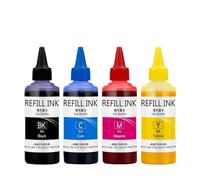 eRgDFS Encre à solvant écologique, Bouteille de 100ML, Compatible avec tête d'impression DX5 DX6 DX7 DX10 4800 4880 R2000 TX800 1390 1500W L800 L1800(BK C M Y)