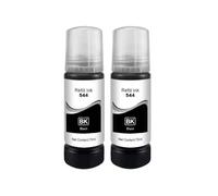 eRgDFS Kit de Recharge d'encre à Colorant T544 544, Bouteille de 70ml, Compatible avec imprimante à Jet d'encre L3150 L3110 L3100 L3210 L3250 L1110 5190(2 pcs Black)