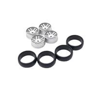 eRgDFS Roues à dérive de 25mm compatibles avec Les pièces de Voiture RC 1/28, Compatible avec modèles 284131 K969 K979 K989 K999 P929 P939 Iw04m -Q Mimi-Z(Silver)