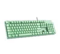 eRgDFS S2022 Keyboard de Jeu mécanique 104 Backlit RVB Filaire avec Panneau métallique et touchés ABS Compatible avec PC et PRODICONS ORTORPORTATS D'ordinateur Portable(Green)