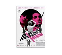 ERGDHbd Poster de film masculin féminin (2) - Impression sur toile murale - Cadeau esthétique - 40 x 60 cm