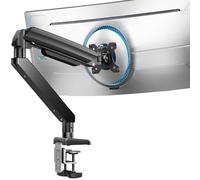 ErGear Bras de moniteur robuste pour écrans ultra larges de 13 à 49", capacité de 17 kg, support de bureau à mouvement complet, support solide comme le roc, double pince en C et support à œillets