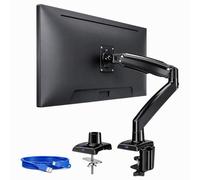 ErGear Bras Écran PC 17-49 Pouces, Support Moniteur 15 kg, VESA 75/100 | Extension jusqu’à 660 mm, hauteur réglable jusqu’à 535 mm et hub USB 3.0 intégré