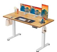 ErGear Bureau Assis Debout 140 x 70 cm, Bureau Electrique Réglable en Hauteur avec Panneau Intelligent à 4 Mémoires et Plateau en Deux Parties