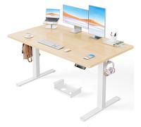 ErGear Bureau Assis Debout avec Moteur Brushless avancé-140 x 80 cm-100 kg de capacité de Charge Bureau Assis Debout Electrique, Fonction silencieuse, Cadre métallique Robuste