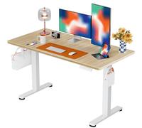 ErGear Bureau Assis Debout, Bureau Electrique Réglable en Hauteur avec Panneau Intelligent à 4 Mémoires et Plateau en Deux Parties (Beige, 120 x 60 cm)
