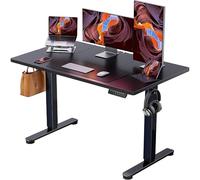 ErGear Bureau Assis Debout, Bureau Electrique Réglable en Hauteur avec Panneau Intelligent à 4 Mémoires et Plateau en Deux Parties (Noir, 120 x 60 cm)