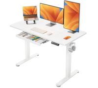 ErGear Bureau Assis Debout électrique, 120x60 cm, Blanc