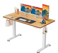ErGear Bureau Assis Debout électrique, 140x70cm, Marron Clair