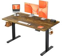 ErGear Bureau Assis Debout Electrique, Bureau Réglable en Hauteur Electrique 140 x 70 cm, Bureau Informatique avec Panneau Intelligent à 4 Mémoires, Bureaux avec Plateau en Panneaux Assemblés