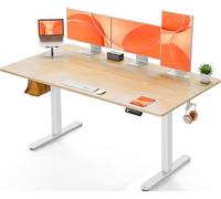 ErGear Bureau Assis Debout Electrique, Bureau Réglable en Hauteur Electrique 160 x 80 cm avec Panneau Intelligent à 4 Mémoires, Bureaux avec Plateau en Panneaux Assemblés