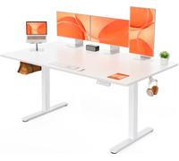 ErGear Bureau Assis Debout Electrique, Bureau Réglable en Hauteur Electrique avec Panneau Intelligent à 4 Mémoires, Bureaux Blanc avec Plateau en Panneaux Assemblés (140 x 70 cm, Blanc)