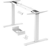 ErGear Pied Bureau Assis Debout Électrique, 2 Moteurs, Blanc