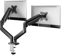 ErGear Support Double Ecran Pc 2 de 17 à 32 Pouces, Bras pour Écran Pc Capacité de Charge Max 2-10 kg, Support Réglable pour Gaming Écran, Pivotant à 180°, Inclinable, Rotation à 360°, 75x75/100x100