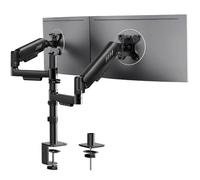 ErGear Support Ecran PC, Support Empilé pour Écrans 13 à 32 Pouces, 9 kg par Bras, Stabilité Améliorée avec Pince en C Intégrée, Gestion Câbles Améliorée, VESA 75 x 75/100 x 100 mm, Noir