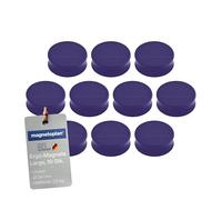 Ergo aimants large, diamètre : 34 x 12,5 mm-lot de 10 violet