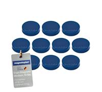 Ergo Aimants Medium, diamètre 30 x 8 mm, lot de 10 bleu foncé