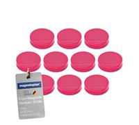 Ergo Aimants Medium, diamètre 30 x 8 mm, lot de 10 rose bonbon