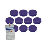 Ergo Aimants Medium, diamètre 30 x 8 mm, lot de 10 violett