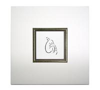 Ergo de Paul de igp2942 E1-80bi2-40 x 40 x 1, 5 Florence, Paper/Eco Leather/Wood, White, 40.0 x 40.0 x 1,5 cm