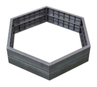 Garantia – Carré potager Ergo – imitation bois, modulable, 6 parois, avec fixations