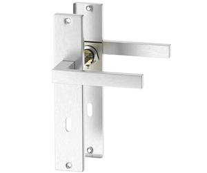 ERGO line CUBE Poignée de porte en acier inoxydable pour chambre BB longue plaque