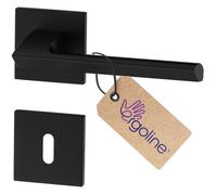 ERGO line Design moderne poignée de porte noire QUANTO pour portes d'intérieur à clé poignée carrée noire mate