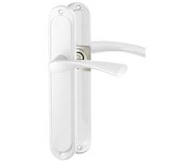 ERGO line ROMA garnitures de porte classiques, argent, poignée avec rosette sans d’orifice, ensemble de poignées avec rosette longue, garniture de porte, poignée, tige carrée de 7 mm