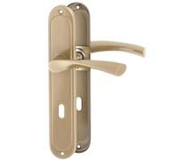 ERGO line ROMA garnitures de porte classiques, bronze, poignée pour porte d’intérieur ensemble de poignée avec rosette longue, garniture de porte, poignée, tige carrée de 7 mm