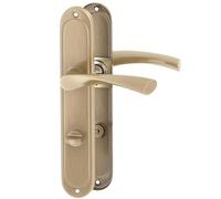 ERGO line ROMA garnitures de porte classiques, bronze, poignée pour porte de salle de bains WC ensemble de poignée avec rosette longue, garniture de porte, poignée, tige carrée de 7 mm