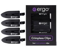 Ergo Lot de 4 pinces à cheveux sans plis - Résistantes à la chaleur - Pour coiffure, sectionnement, maquillage - Sans plis - Pour femme, boucles, franges, utilisation en salon
