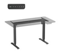 Ergo Office bureau à hauteur réglable électriquement hauteur maxi 1160mm max - 80 kg sans plateau noir ER-400 B
