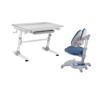 Ergo Office bureau ergonomique pour enfant gris max 100kg ER-417 +Ergo Office chaise ergonomique pour enfant appui-tête réglable