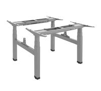 Ergo office er-404g electric double piétement de table debout/assis réglable en hauteur sans plateau gris