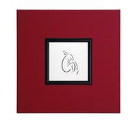 ERGO-PAUL igp2942 E1-80 CR10-40 x 40 x 1,5 Florence, Paper/Eco Leather/Wood, Red, 40.0 x 40.0 x 1,5 cm