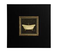 ERGO-PAUL wap6445 E1-80 CZ3-40 x 40 x 1,5 Bain de Luxe II, Paper/Eco Leather/Wood, Black, 40.0 x 40.0 x 1,5 cm