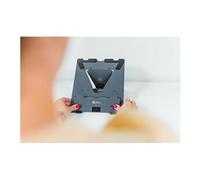 BakkerElkhuizen Ergo-Q 160 Support Laptop 10-17" Aluminium Gris Foncé, Noir - 265g, 5 Positions Hauteur (Max 18cm), Charge 3kg, Pliable
