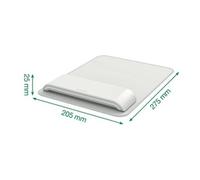 Leitz Tapis de souris ergonomique Ergo avec repose-poignet intégré hauteur réglable – Gris clair