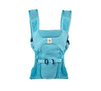 Ergobaby Aerloom Porte-bébé Ergonomique 3 Positions - Nouveau-né à Petit Enfant, Sur le Ventre ou Dorsal, en Formaknit, Aquamarine