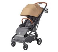 Ergobaby Metro 3 Deluxe Poussette compacte inclinable, poussette de la naissance à 22 kg (0-4 ans), pliage à une main, compatible siège auto, avec sangle de transport, Camel