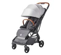 Ergobaby Metro 3 Deluxe Poussette compacte inclinable, poussette de la naissance à 22 kg (0-4 ans), pliage à une main, compatible siège auto, avec sangle de transport, Pearl Grey
