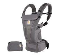 Ergobaby Porte-Bébé Omni Breeze pour nouveau-nés, de la naissance à 20,4 kg, porte-bébé ergonomique 4 positions en Mesh SoftFlex pour portage ventral, sur le côté et dans le dos, Graphite Grey