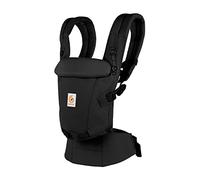 Ergobaby Porte-Bébé Adapt pour nouveau-nés, dès la naissance, porte-bébé ergonomique 3 positions en Coton SoftTouch pour portage ventral et dorsal, Onyx Black