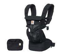 Ergobaby Porte Bebe Omni 360 Ergonomique et Physiologique pour Nouveau né, Cool Air Dorsale et Ventral, Onyx Noir