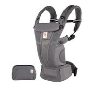 Ergobaby Porte-Bébé Omni Breeze pour nouveau-nés, de la naissance à 20,4 kg, porte-bébé ergonomique 4 positions en Mesh SoftFlex pour portage ventral, sur le côté et dans le dos, Graphite Grey