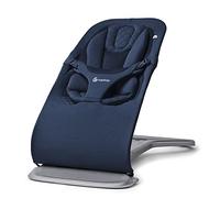 Ergobaby Transat Evolve 3-en-1, Transat ergonomique pour nouveau-nés de la naissance à la petite enfance, balancelle avec insert pour nouveau-né (2,5 kg - 13,2 kg), Midnight Blue